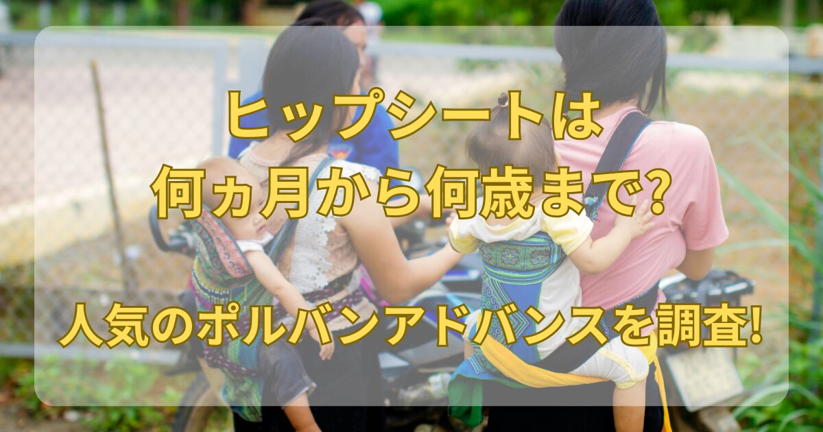 ヒップシートは何ヵ月から何歳まで?人気のポルバンアドバンスを調査!