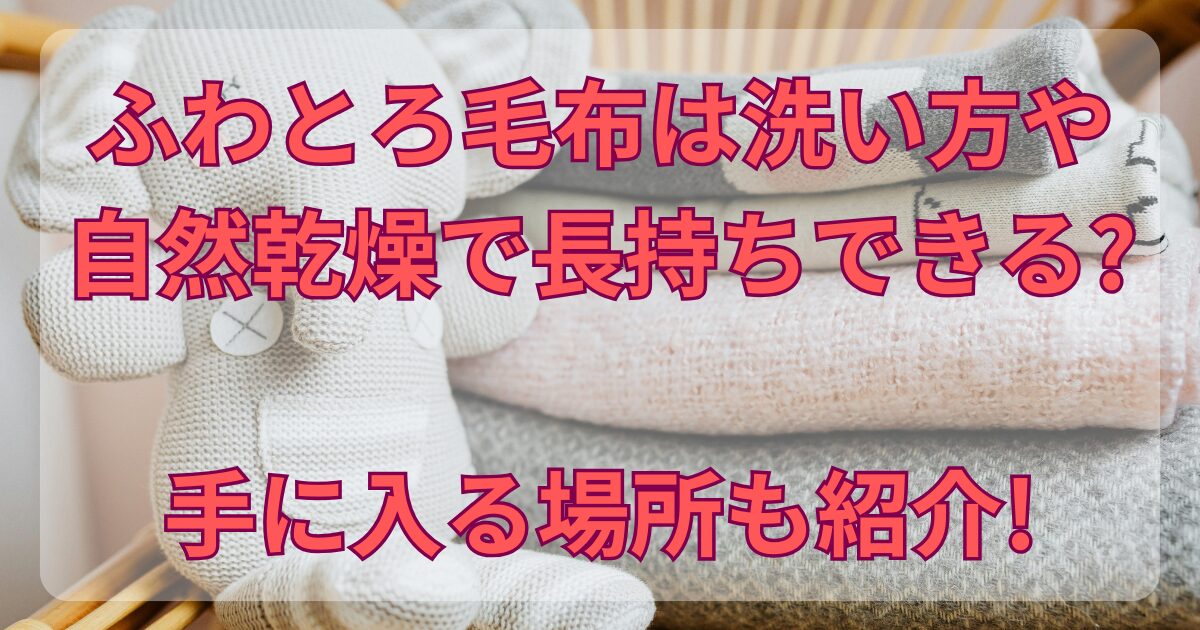 ふわとろ毛布は洗い方や自然乾燥で長持ちできる?手に入る場所も紹介!